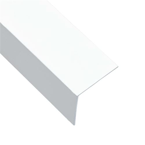 vidaXL Feuilles d'angle à 90° en L 5 pcs Aluminium Blanc 170cm 30x30mm