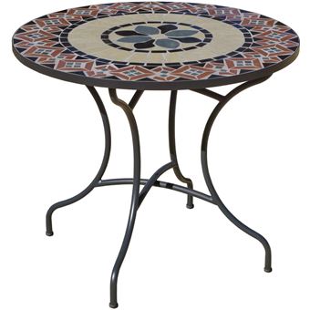 Hevea Salon De Jardin Table Ronde Mosaique Cambel Ampuria