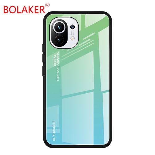 Étui pour téléphone portable BOLAKER® pour Xiaomi 11--Vert bleu