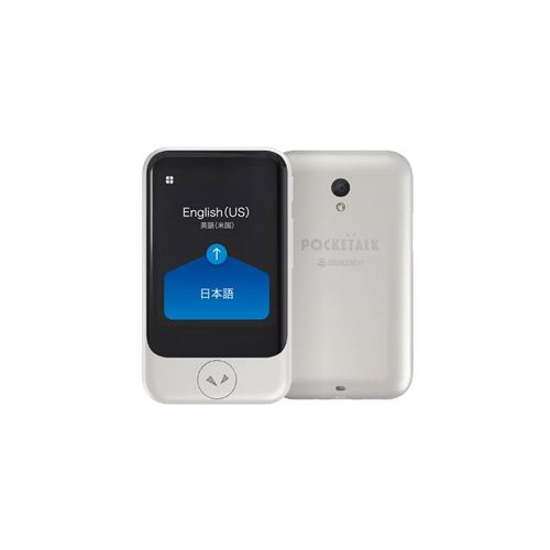 Traducteur portable tactile - Pocketalk S - Blanc - Rapide - 74 langues - Traduction écrite et orale - Traduction des images