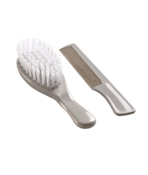Thermobaby lot brosse et peigne gris