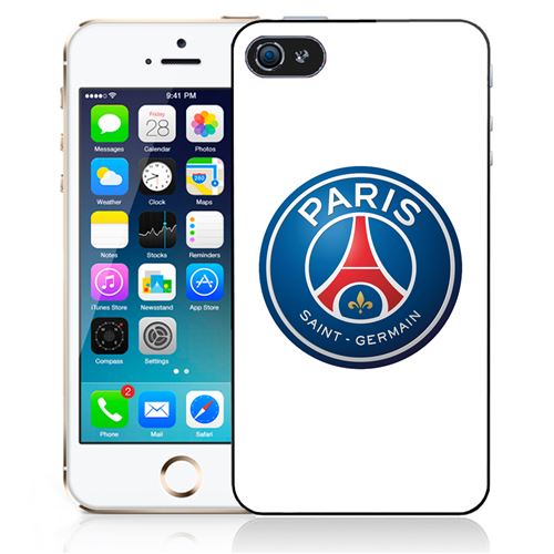 Coque pour iPhone 5C logo psg fond blanc
