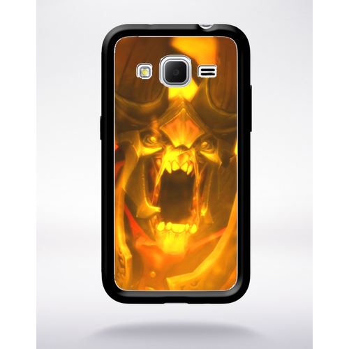 Coque Doom Compatible Samsung Core Prime Bord Noir Silicone