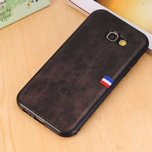 Galaxy A5 (2017) Housse Etui Cuir PU Texture Peau Café ALS51399
