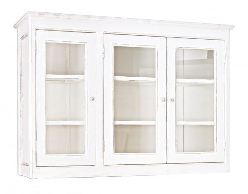 Meuble haut vaisselier avec 3 portes - Dim : L 145 x P 40 x H 105 cm -PEGANE-