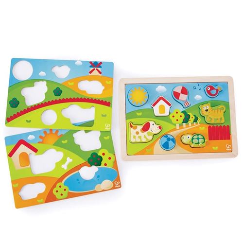 Puzzle enfant 3 en 1 puppy et ses amis h