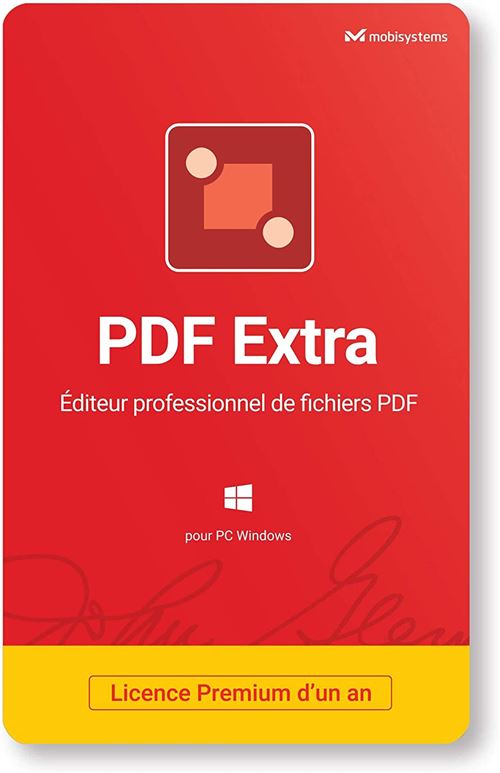 PDF Extra – Éditeur PDF professionnel – Modifiez, protégez, annotez, remplissez et signez des PDF - 1 abonnement PC / 1 utilisateur / 1 an d'abonnement