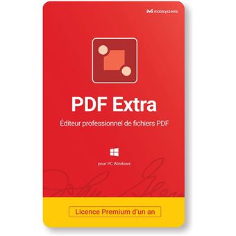 PDF Extra – Éditeur PDF professionnel – Modifiez, protégez, annotez, remplissez et signez des PDF - 1 abonnement PC / 1 utilisateur / 1 an d'abonnement - 1