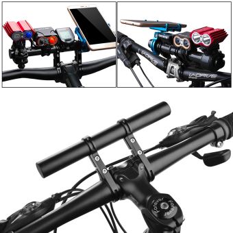 Extension De Guidon De Vélo Avec Support Téléphone Et Lumière LED 400 Lumens - Universelle, étanche, Réglable