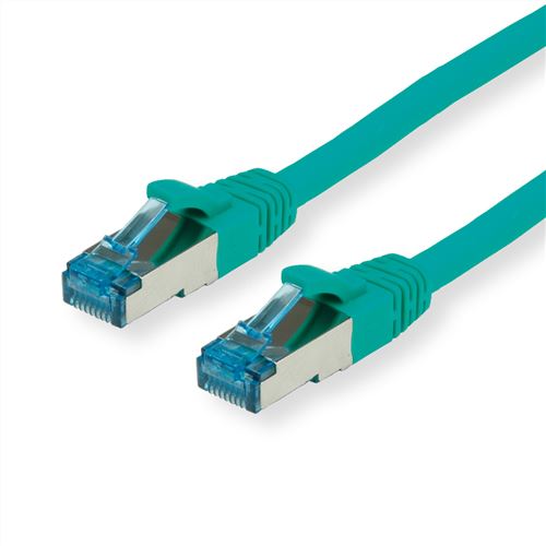 VALUE Cordon de raccordement RJ-45 (M) pour RJ-45 (M) 15 m SFTP, PiMF CAT 6a sans halogène, moulé, sans crochet, bloqué vert
