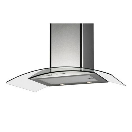 CATA GAMMA 700 - Hotte - hotte décorative - largeur : 70 cm - profondeur : 50 cm - evacuation & recyclage - inox et verre