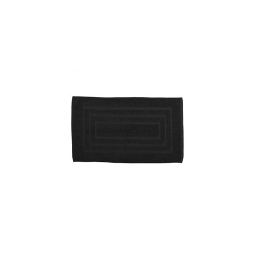 Tapis de bain 100% coton - 50 x 85 cm - Noir