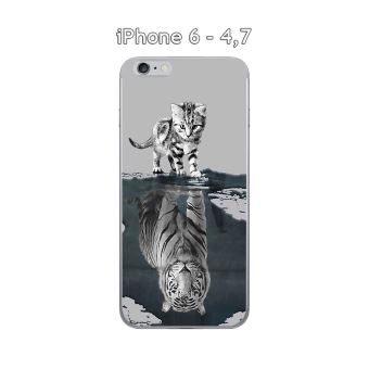 Coque Tpu Gel Souple Apple Iphone 6 4 7 Pouce Design Chat Tigre Blanc Fond Gris Etui Pour Telephone Mobile Achat Prix Fnac