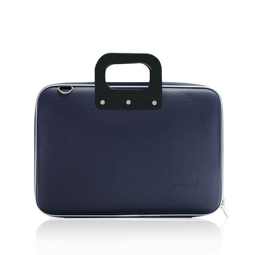 Bombata sac classique pour ordinateur portable 46,5 x 35 cm en cuir artificiel bleu foncé