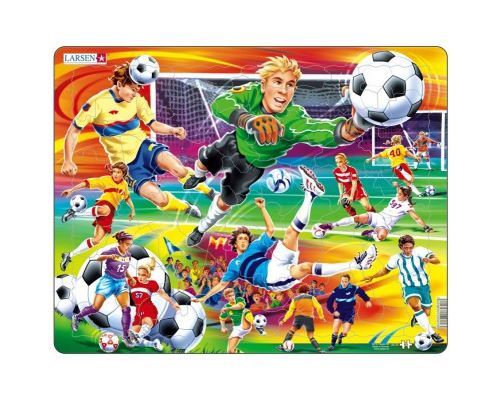 Puzzle 65 Pièces : Puzzle Cadre - Football, Larsen