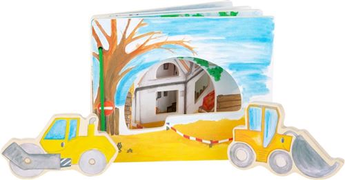 Livre d'images chantier interactif en bois - 12039