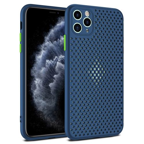 Coque en TPU dissipation thermique à mailles creuses bleu pour votre Apple iPhone 11 Pro Max