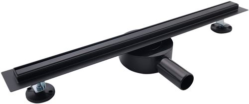 Caniveau de douche Comfort Slim en acier inoxydable , Noir /300 mm