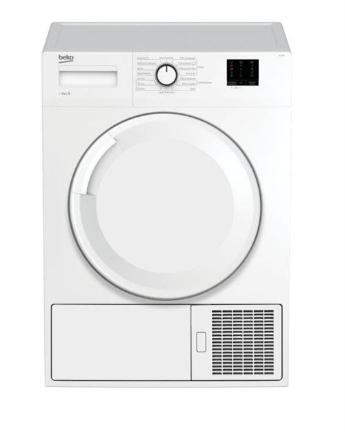 Beko SLC09W2 - Sèche-linge - largeur : 59.7 cm - profondeur : 63.3 cm - hauteur : 84.6 cm - chargement frontal - blanc