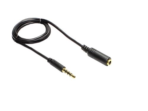 Good connections rallonge jack 3,5 mm mâle femelle 4 contacts noir 2 m