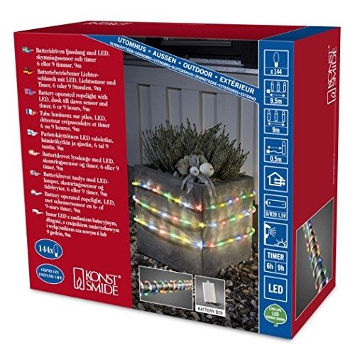 Konstsmide 3745-500 tube lumineux extérieur sur pile 144 led multicolor