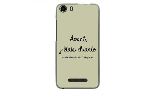 Coque souple pour Wiko Lenny 2 avec impression Motifs Avant, j'étais chiante vert