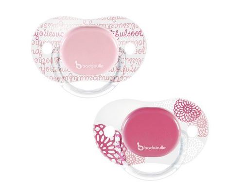 Sucettes réversibles 12-36m fille flower power - badabulle