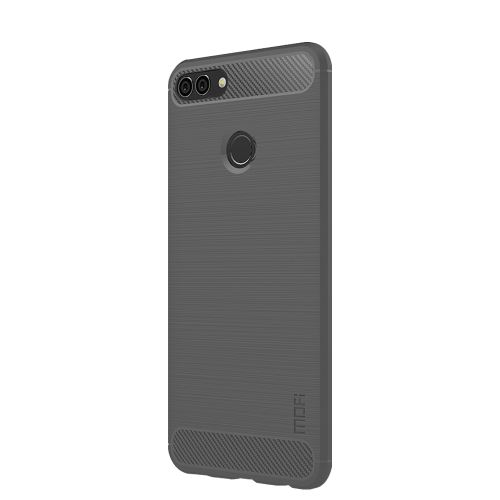 Huawei Enjoy 7s Coque Protection Tpu Effet Brossé Gris Als89652