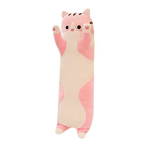 Peluche Chat longue oreiller Pour la décoration 90cm-rose