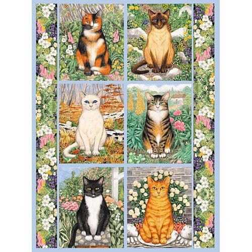 1000 Piece Jigsaw Puzzle Cats in the Garden by Gale Pitt