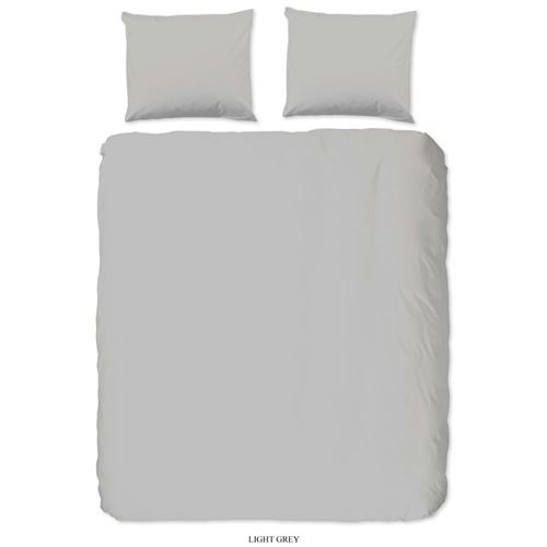 Good Morning Housse de couette Uni 240x200/220 cm Gris clair