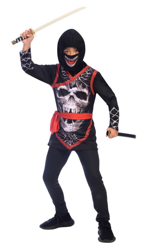 Amscan costume Ninjajunior noir/rouge 6-8 ans 4-pièces