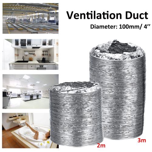T4W Conduit de Ventilation Flexible Tube Conduit d'Evacuation en Aluminium 3m