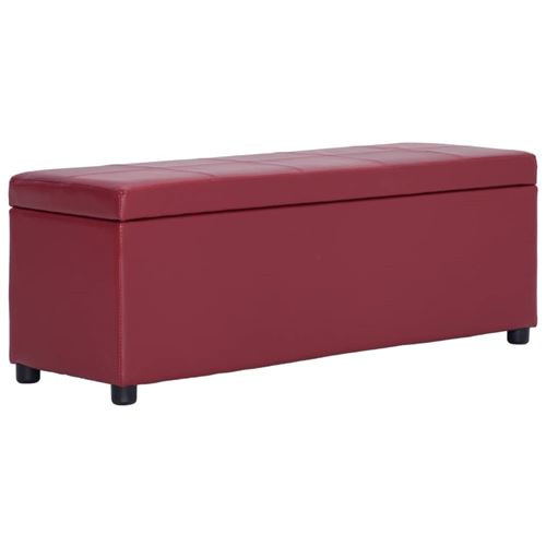 Chunhe Banc avec compartiment de rangement 116 cm Bordeaux Similicuir AB281313