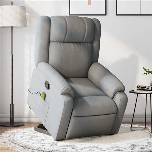 Vidaxl Gris/Clair Fauteuil De Massage Inclinable - Image 3