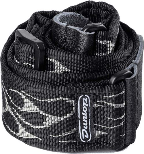 Dunlop D3811GY - Sangle guitare Flammé gris