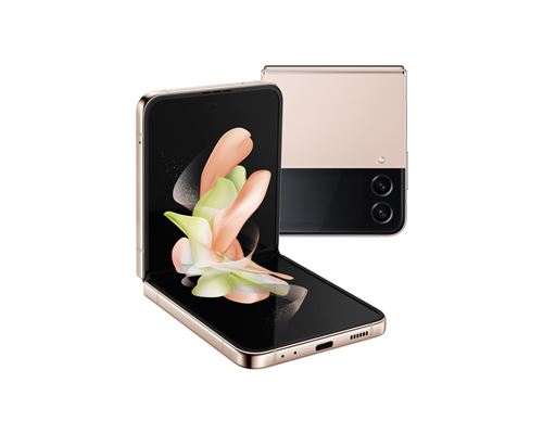 Samsung Galaxy Z Flip4 - 5G smartphone - double SIM - RAM 8 Go / Mémoire interne 256 Go - écran OEL - 6.7 - 6.7 - 2640 x 1080 pixels 2640 x 1080 pixels (120 Hz) - 2x caméras arrière 12 MP, 12 MP - front camera 10 MP - rose doré