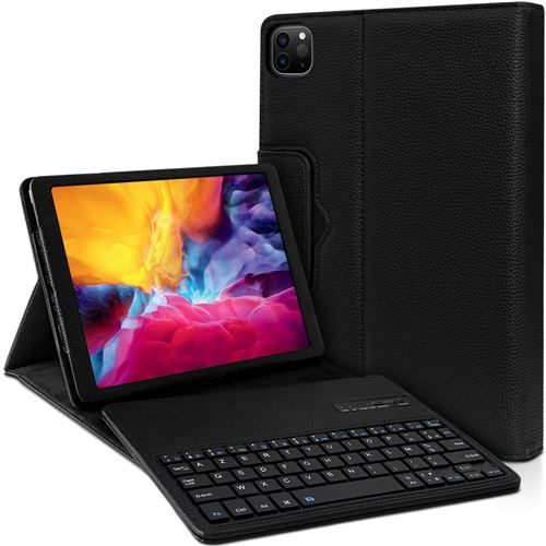Étui de Protection Noir avec Clavier Bluetooth intégré pour Tablette Apple  iPad Pro 11 Pouces 2021
