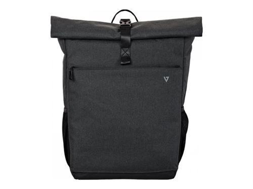V7 Elite CBXT16 - Rolltop - sac à dos pour ordinateur portable - 15.6 - gris avec accents gris