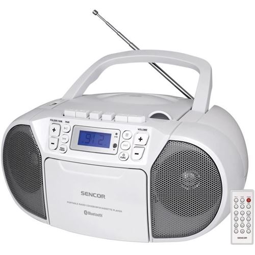 Lecteur CD / Casettes - Spt 3907 W - 4 W - Bluetooth - Blanc