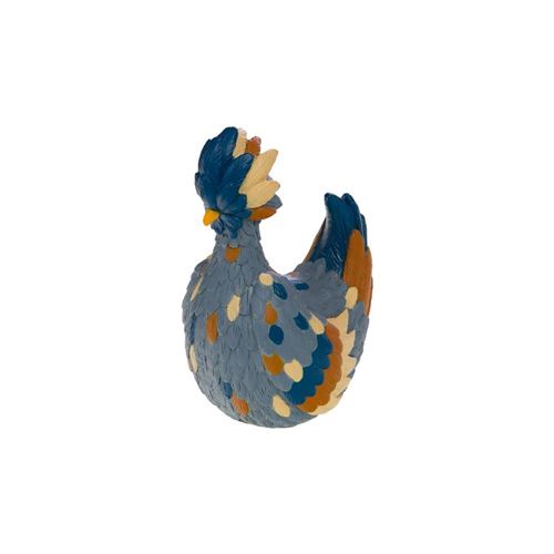 Non Communiqué Bleu Statue : Poule Olly - Amadeus - Résine