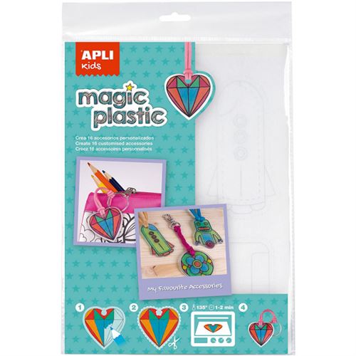Feuilles de plastique magique transparent A4 4 feuilles Apli Kids
