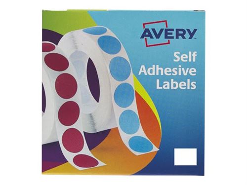 Avery - Auto-adhésif - blanc - 25 x 19 mm 1200 étiquette(s) étiquettes