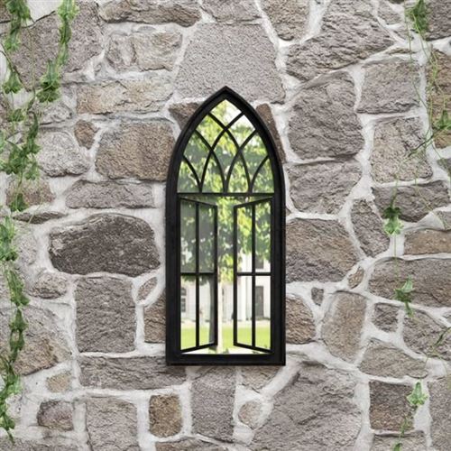 VIDAXL - Miroir de jardin - 70x30 cm - Noir - Image 3