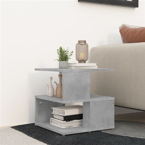 vidaXL Bijzettafel 40x40x40 cm bewerkt hout betongrijs806296