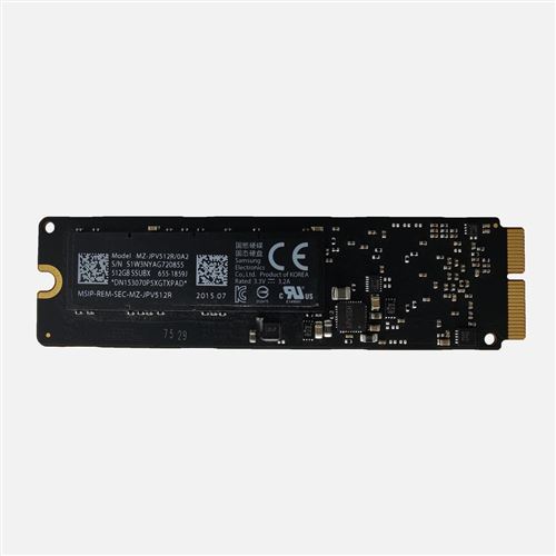 Disque SSD 512Go - compatible avec Macbook Air A1465/A1466 (2013 - 2017) et compatible avec Macbook Pro A1502/A1398 (2015-2017)