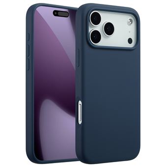 Accezz Coque Liquid Silicone avec MagSafe pour  iPhone 17 Pro Max - Bleu foncé - 1