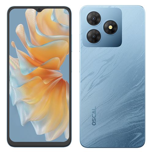 OSCAL FLAT 2 Smartphone 6.56 4Go+256Go 5000mAh Android 14 téléphone Dual SIM 4G-bleu (192g )