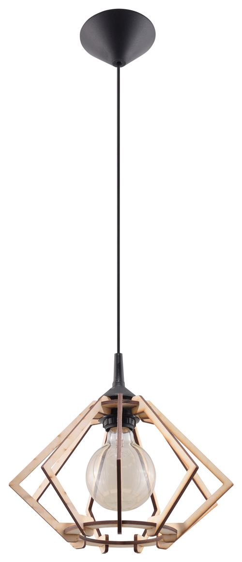 Sollux POMPELMO Lampe à Suspension Wire Frame Bois Naturel E27