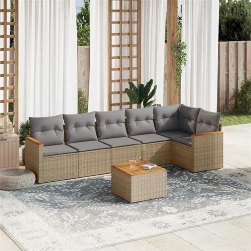 Vidaxl Ensemble Salon De Jardin 7 Pcs - Image 3